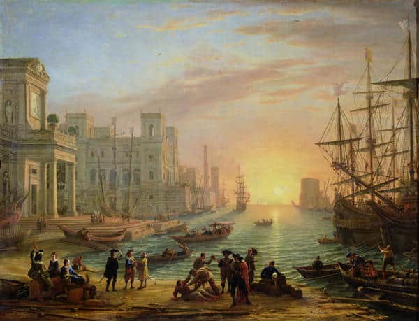 Seaport at Sunset – Claude Lorrain Claude Lorrain 85x75