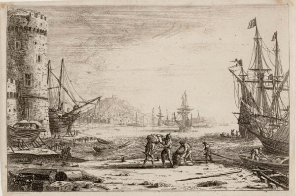 Seaport with a big tower – Claude Lorrain Claude Lorrain 105x70