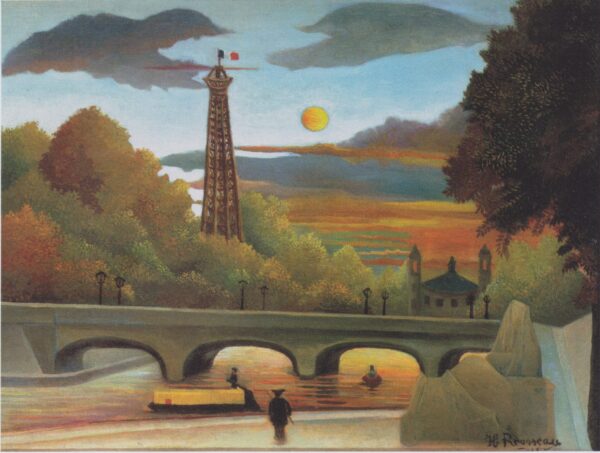 Seine et Tour Eiffel au soleil couchant – Henri Rousseau Henri Rousseau 85x75