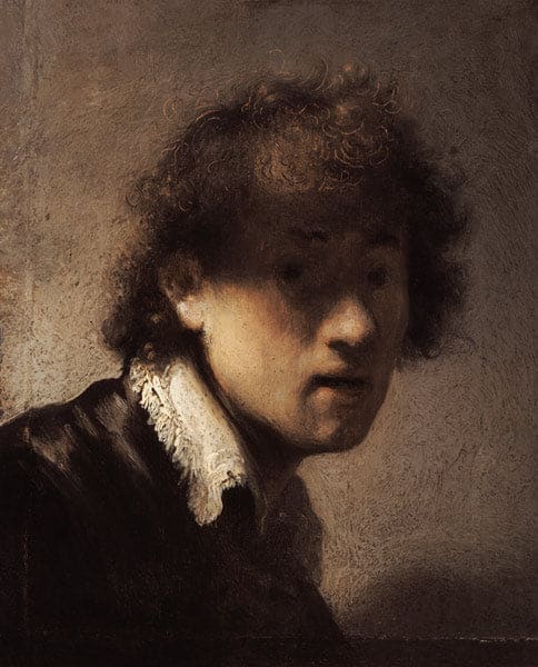 Autoportrait à un jeune âge – Rembrandt van Rijn Rembrandt van Rijn 70x85