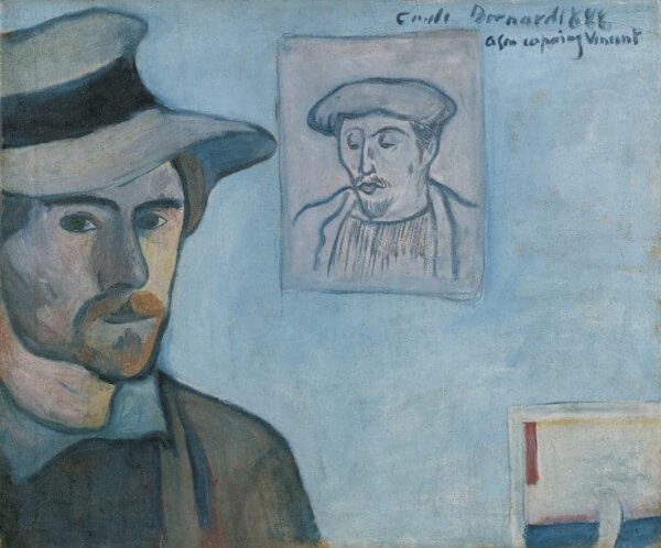 Autoportrait avec le portrait de Gauguin – Paul Gauguin Paul Gauguin 85x75