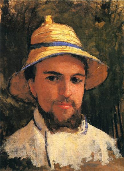 Autoportrait avec casque à pointe – Caillebotte Gustave Caillebotte 70x105