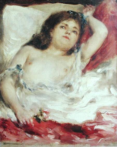 Femme semi-nue au lit : La Rose – Pierre-Auguste Renoir Pierre-Auguste Renoir 70x85