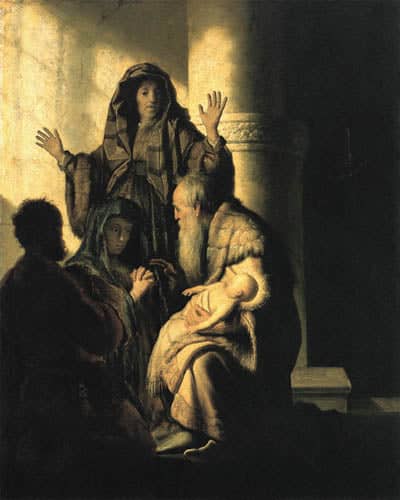 Simon dans le temple II – Rembrandt van Rijn Rembrandt van Rijn 70x85