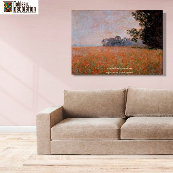 Champ d’avoine aux coquelicots – Tableau Monet Claude Monet 105x70 3