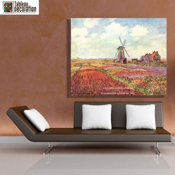 Champs de tulipes en Hollande – Tableau Monet Claude Monet 85x75 5