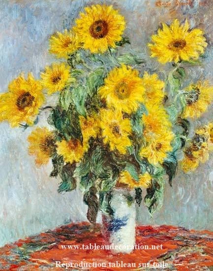 Bouquet de tournesols – Claude Monet tableau fleur Claude Monet 70x85