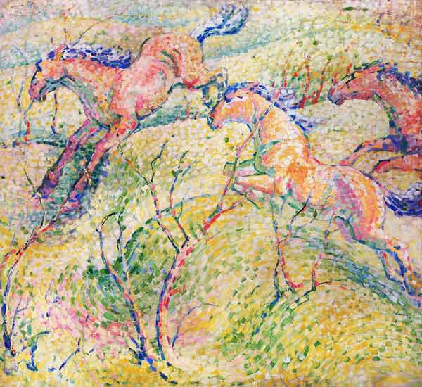 Chevaux de saut – Franz Marc Franz Marc 70x70