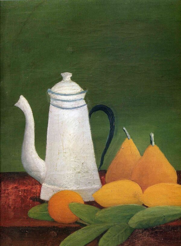 Nature morte avec théière et fruits – Henri Rousseau Henri Rousseau 70x105