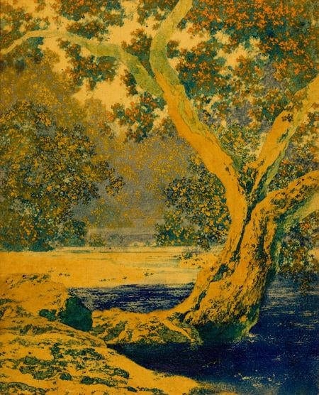 Étude pour Autumn Brook – Maxfield Parrish Maxfield Parrish