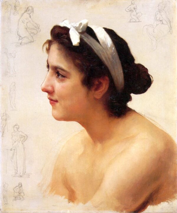 Étude d’une femme pour offrir à l’amour – William Bouguereau William Bouguereau 70x85