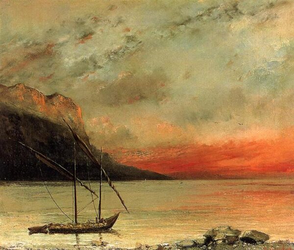 Coucher de soleil sur le lac de Genève – Gustave Courbet Gustave Courbet 85x75