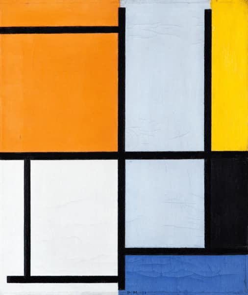 Tableau 3 avec l’orange – Mondrian Piet Mondrian 70x85