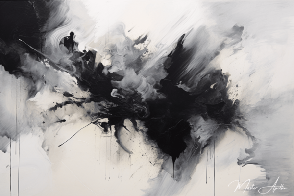 Tableau contemporain abstrait noir et blanc dana Tableaux Contemporains