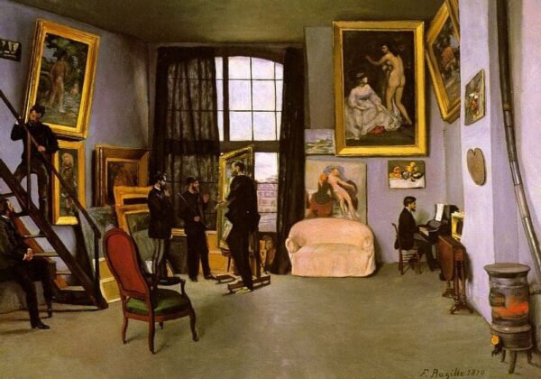 L’atelier de l’artiste, rue de la Condamine – Frédéric Bazille Frédéric Bazille 70x105