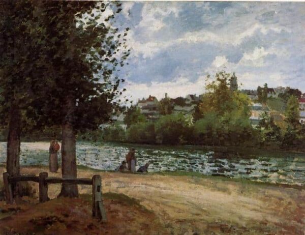 Les bords de l’Oise à pontoise – Camille Pissarro Camille Pissarro 85x75