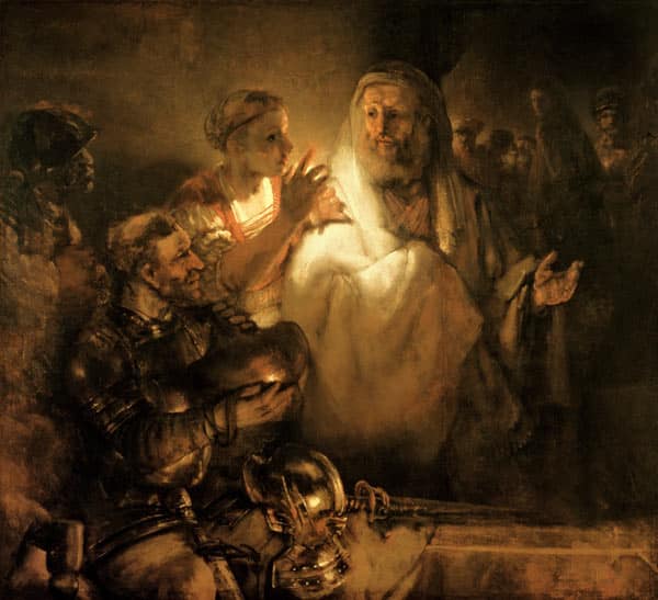 Le reniement de saint Pierre – Rembrandt van Rijn Rembrandt van Rijn 70x70