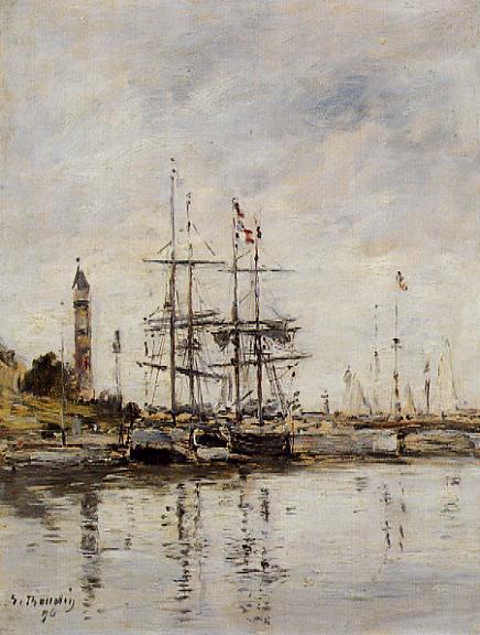 Le port à Deauville – Eugène Boudin Eugène Boudin 70x85