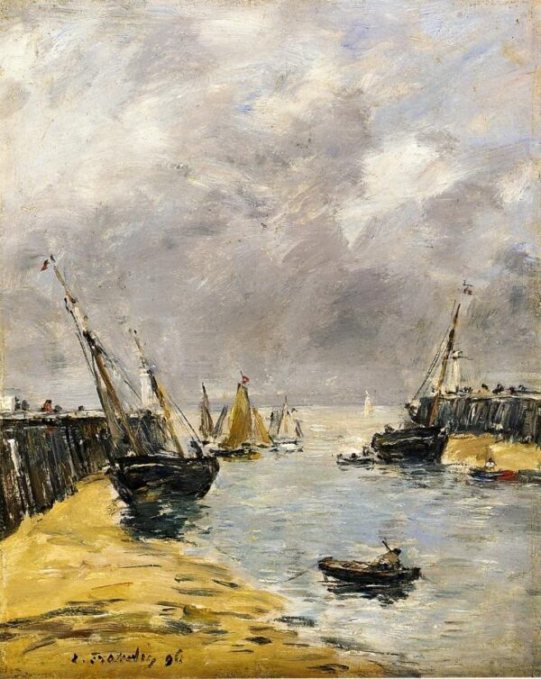 Les Jetées, marée basse, Trouville – Eugène Boudin Eugène Boudin 70x85