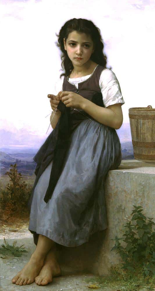 La tricoteuse de William Bouguereau William Bouguereau 70x140