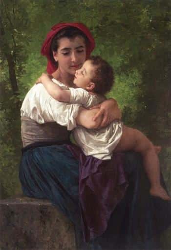 Le petit câlin – William Bouguereau William Bouguereau 70x105