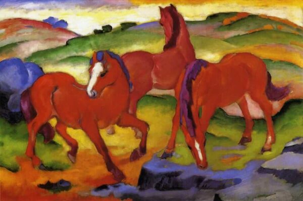 Chevaux rouge – Franz Marc Franz Marc 105x70