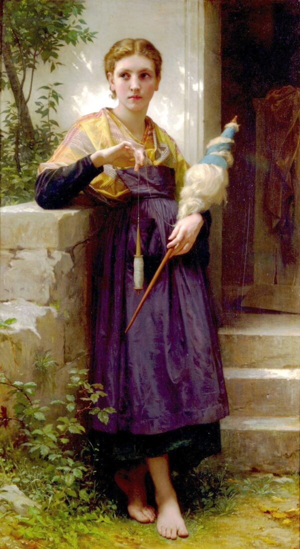 La fileuse – William Bouguereau William Bouguereau 70x120