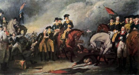 La reddition des troupes hessoises à la bataille de Trenton – John Trumbull John Trumbull 120x70