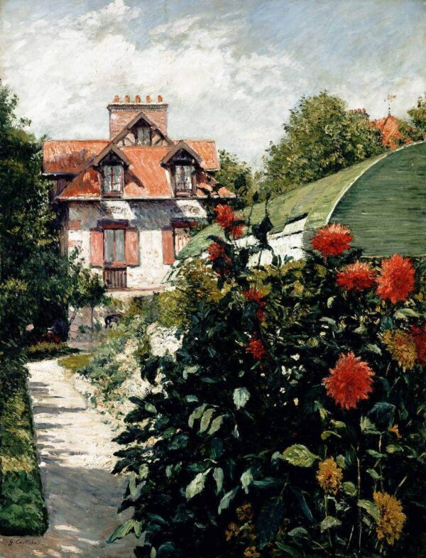 Les Dahlias, jardin du Petit Gennevilliers, 1893- Caillebotte Gustave Caillebotte 70x85