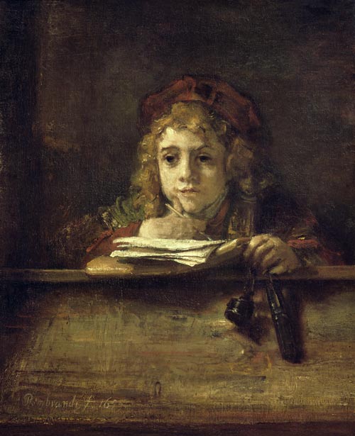 Titus à sa table – Rembrandt van Rijn Rembrandt van Rijn 70x85