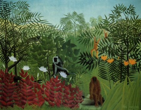 Forêt tropicale avec singes et serpent – Henri Rousseau Henri Rousseau