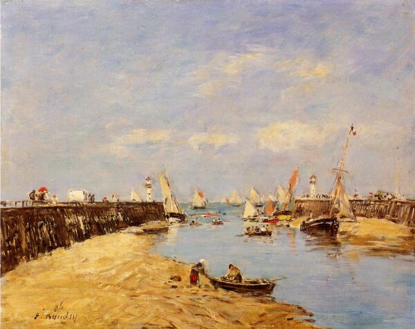 Trouville, la jetée et le bassin – Eugène Boudin Eugène Boudin 85x75