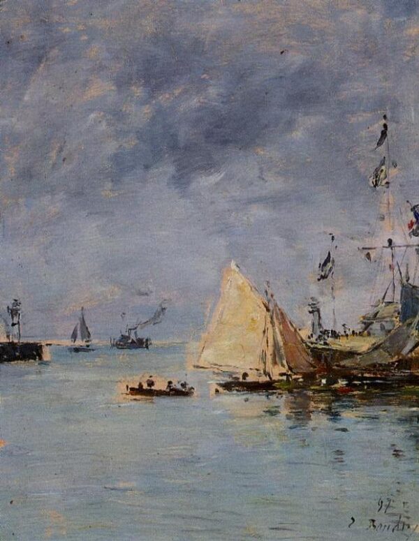 Trouville. La marée haute des Jettys – Eugène Boudin Eugène Boudin 70x85