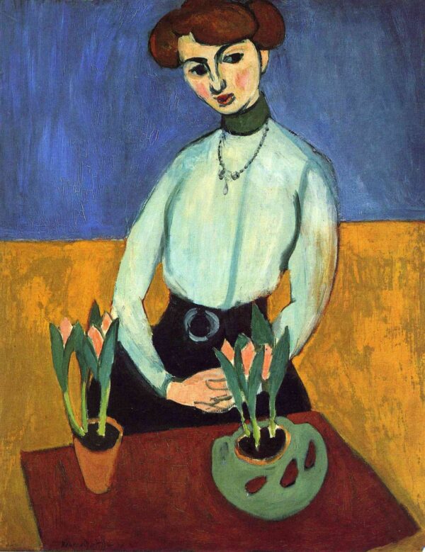 Jeune fille aux tulipes Jeanne Vaderin – Matisse Henri Matisse 70x85