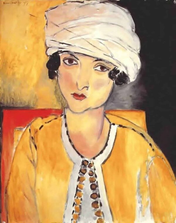 Laurette avec turban Veste jaune – Matisse Henri Matisse 70x85