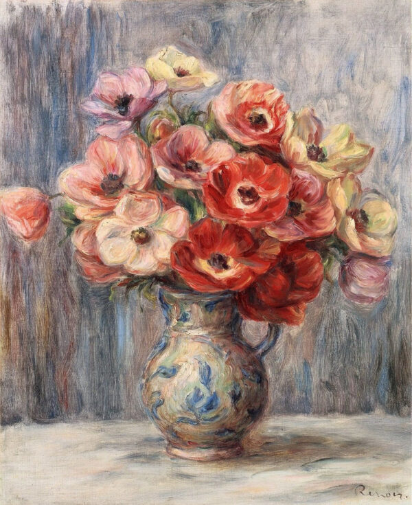 Botte de fleurs dans la cruche de céramique – Pierre-Auguste Renoir Pierre-Auguste Renoir 70x85