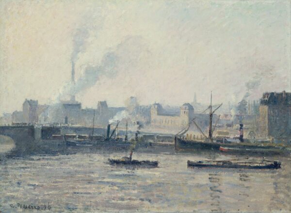 Le pont Saint-Sever, Rouen : Brume – Camille Pissarro Camille Pissarro 105x70