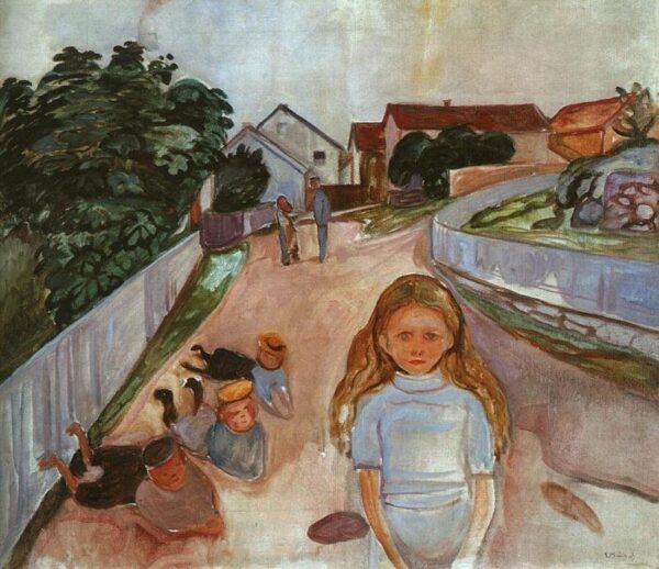 Enfants jouant dans la rue à Asgardstrand – Edvard Munch Edvard Munch 85x75