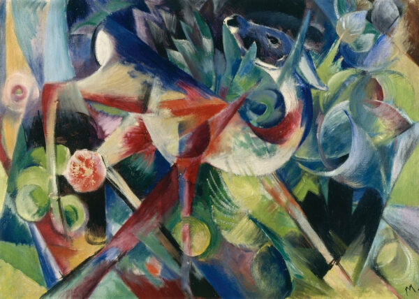 Biche dans le jardin fleuri – Franz Marc Franz Marc 105x70