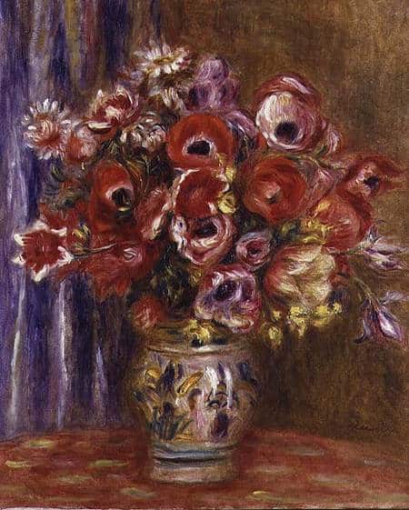 Vase de tulipes et d’anémones – Pierre-Auguste Renoir Pierre-Auguste Renoir 70x85