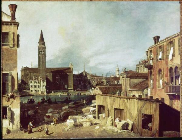 Venise, Canal Grande, Église u.Scuola della Carita – Giovanni Antonio Canal Giovanni Antonio Canal 85x75