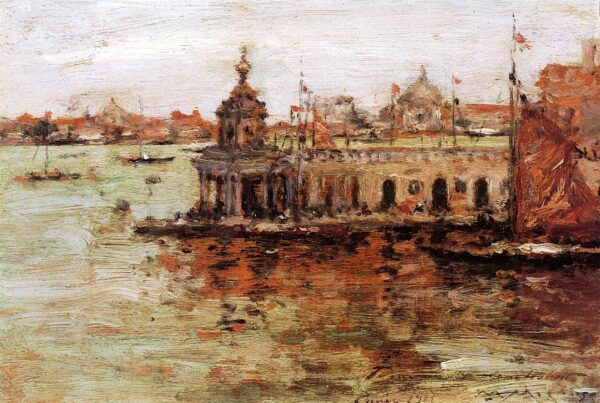 Venice – View of the Navy Arsenal – William Merritt Chase William Merritt Chase 105x70