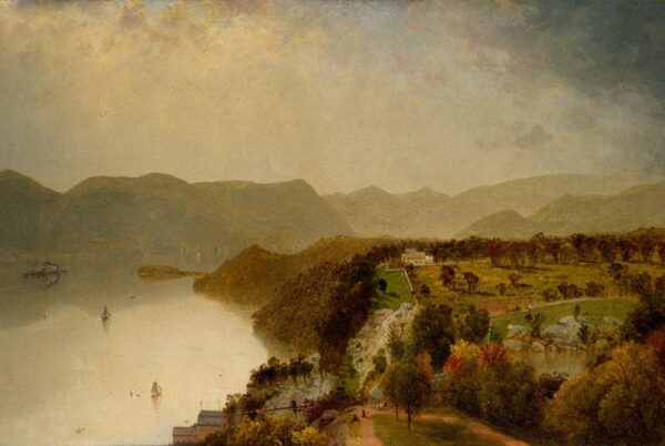 Vue de l’hôtel Cozzen’s près de West Point, N.Y. – John Frederick Kensett John Frederick Kensett 105x70