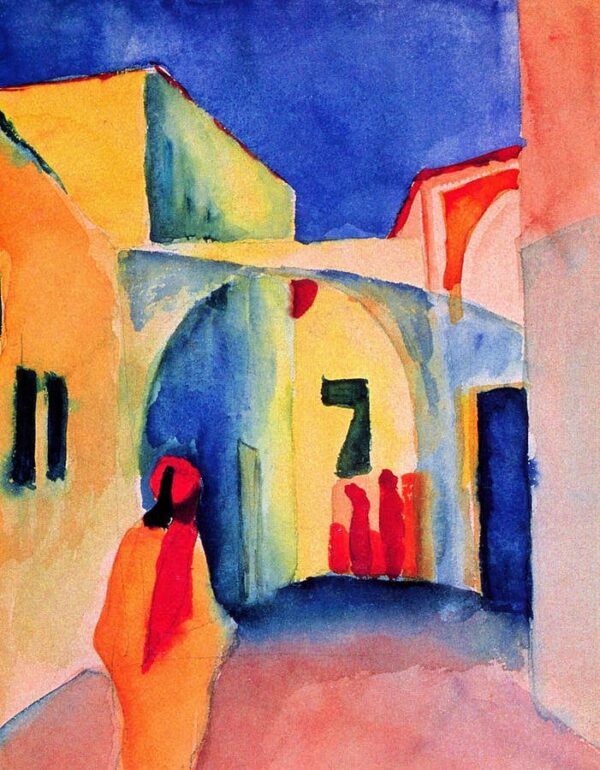 Vue sur une ruelle – August Macke August Macke 70x85