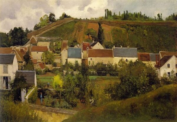 Vue de l’Hermitage, collines de Jallais, Pontoise – Camille Pissarro Camille Pissarro 105x70