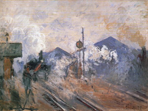 Les Voies à la sortie de la gare Saint-Lazare – Claude Monet Claude Monet 85x75