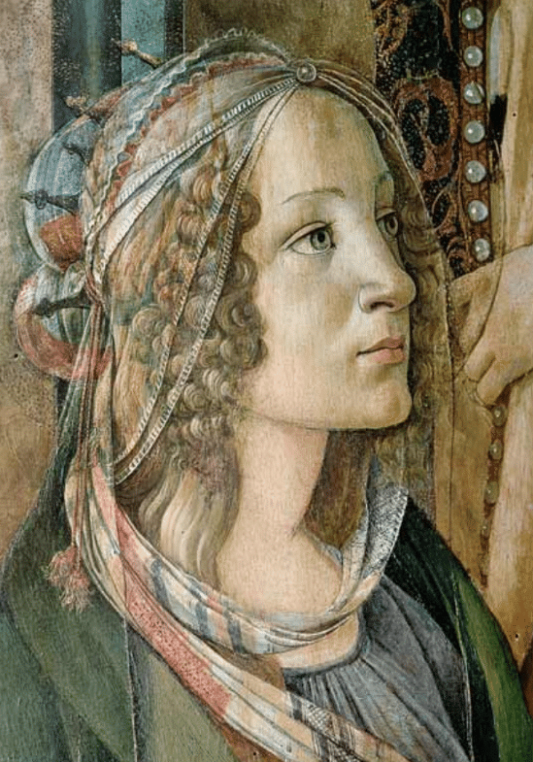 Détail de Sainte Catherine du retable de San Barnaba – Sandro Botticelli Sandro Botticelli 70x105