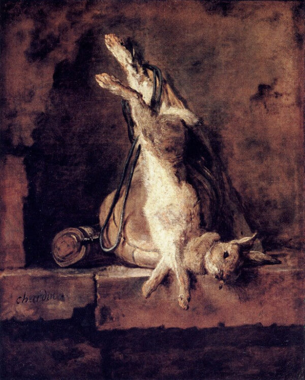 Lapin sauvage avec carnier et poire à poudre – Jean Siméon Chardin Jean Siméon Chardin