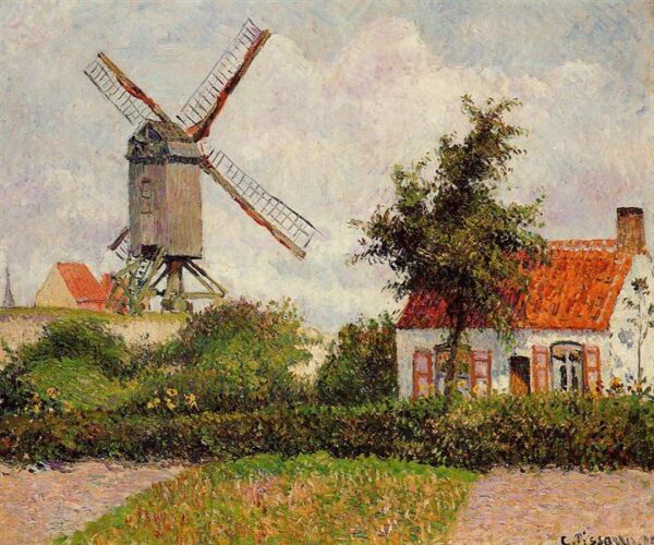 Moulin à vent à Knocke – Camille Pissarro Camille Pissarro 85x75