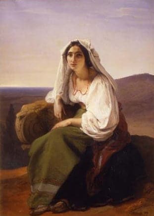 Woman from Ciociaria (Roman peasant woman) – Francesco Hayez Francesco Hayez 70x105